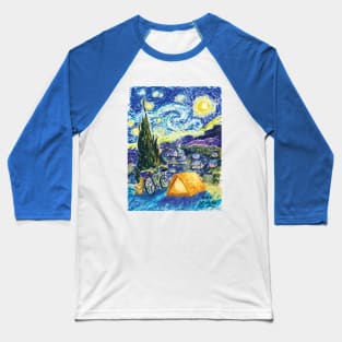 Starry night camping. Baseball T-Shirt